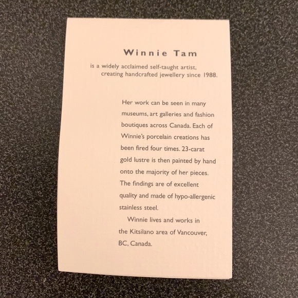 Winnie Tam porcelain jewellery handmade - Picture 3 of 4